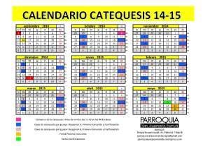 Calendario Catequesis 14-15